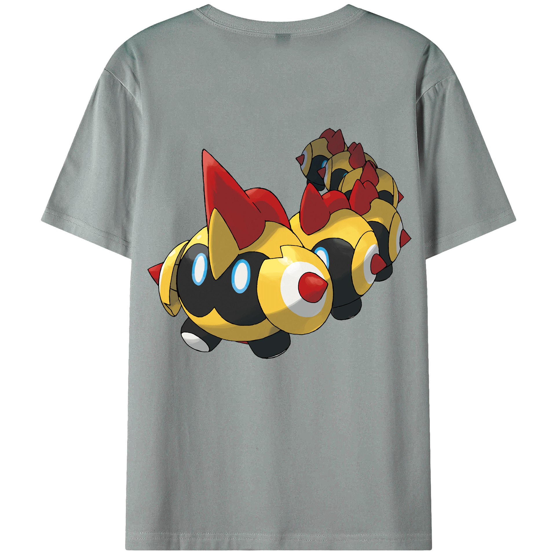 （画像用） ポケットモンスター Pokémon 綿100％ メンズ半袖Tシャツ（バックプリント） 通気性